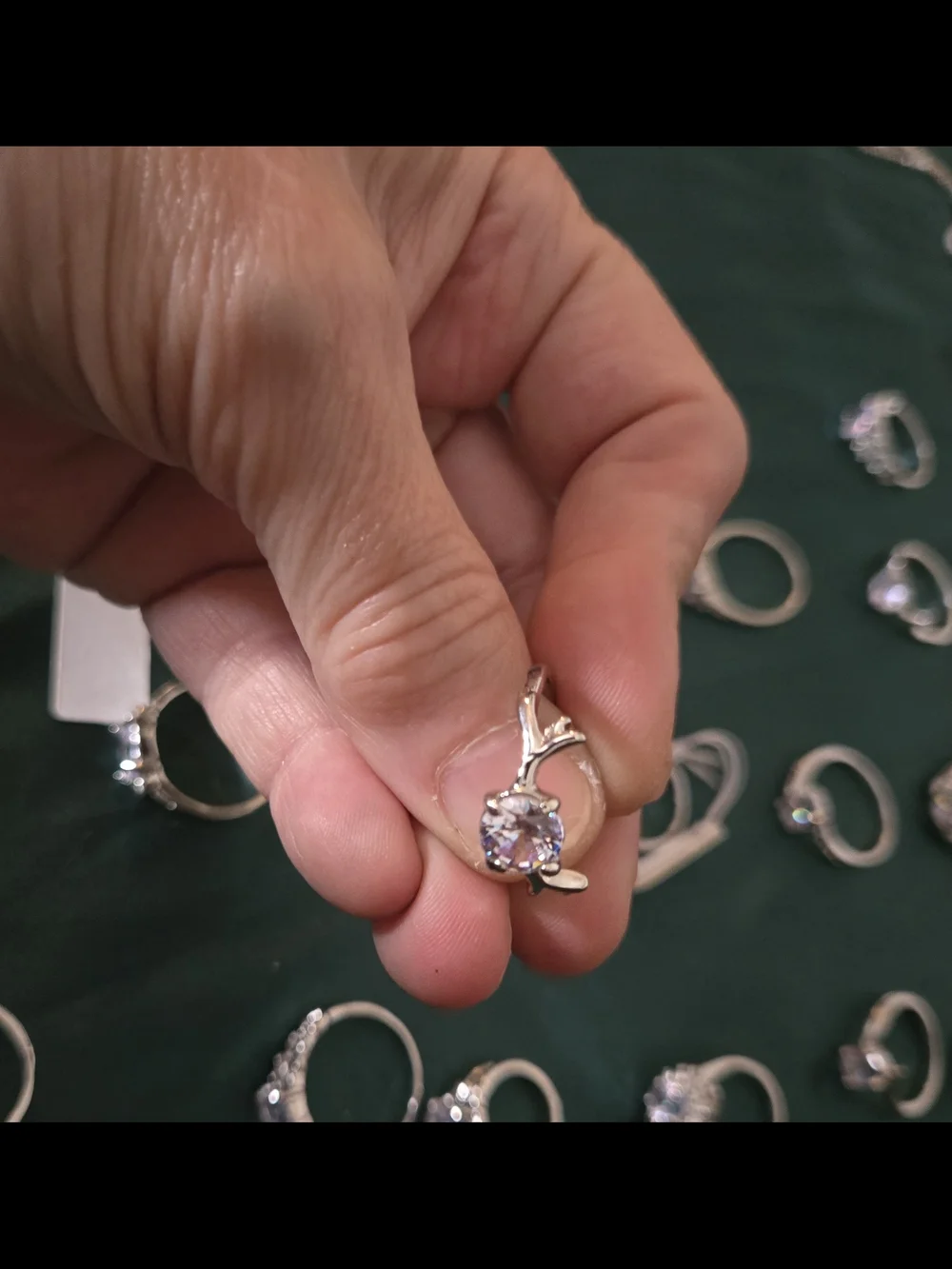 Stainless Steel Cubic Zirconia Ring - Fancy, Lot Of 29